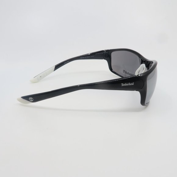 TIMBERLAND TB7198 01C 69mm Black-White/Silver Mirrored New Wrap Sunglasses. - Picture 6 of 9